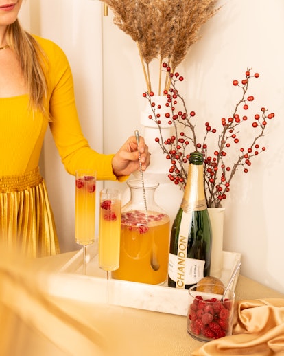 This fall cocktail recipe puts a spin on the classic mimosa
