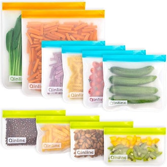 Qinline Reusable Food Storage Bags (10-Pack)
