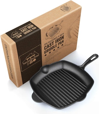 Fresh O2 Pre-Seasoned Cast Iron Grill Skillet