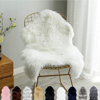 Carvapet Luxury Soft Faux Sheepskin Chair Cover 