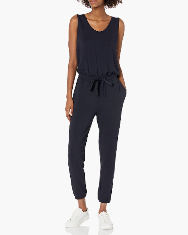 Daily Ritual Terry Sleeveless Scoopneck Jumpsuit