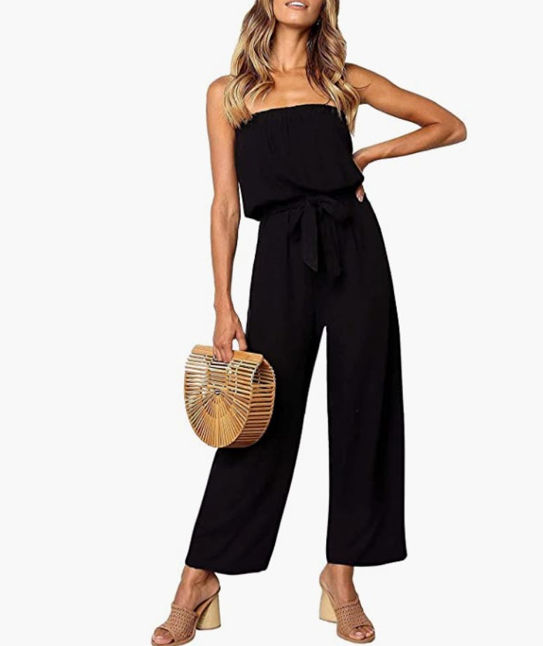 ZESICA Off Shoulder Wide Leg Jumpsuit