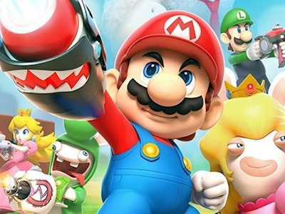 Super Mario, Luigi and Princess Peach in  Mario + Rabbids Kingdom Battle