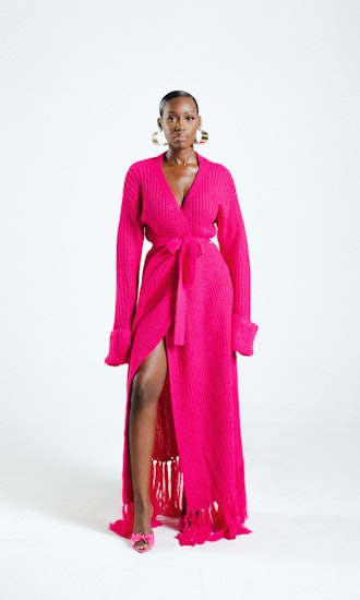 Pink Miya Knit Cardigan Dress