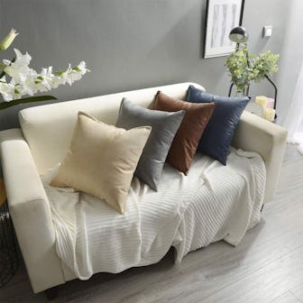 Shamrocker Faux Leather Throw Pillow Covers