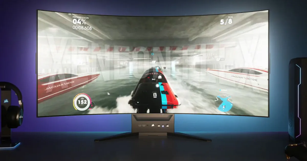 Corsair’s bendable gaming monitor can flex to be flat or curved