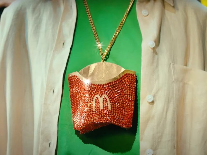 McDonald's Litter & Glamour fry box necklace