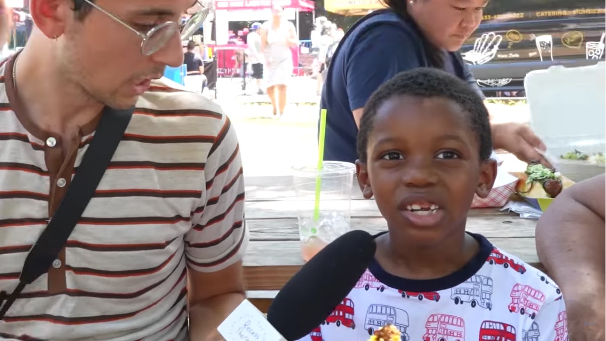 Julian Shapiro-Barnum interviews "Corn Kid" on 'Recess Therapy.'