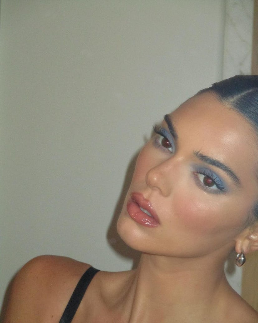 Blue eye shadow