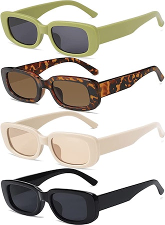 Tskestvy Rectangle Sunglasses (4-Pack)