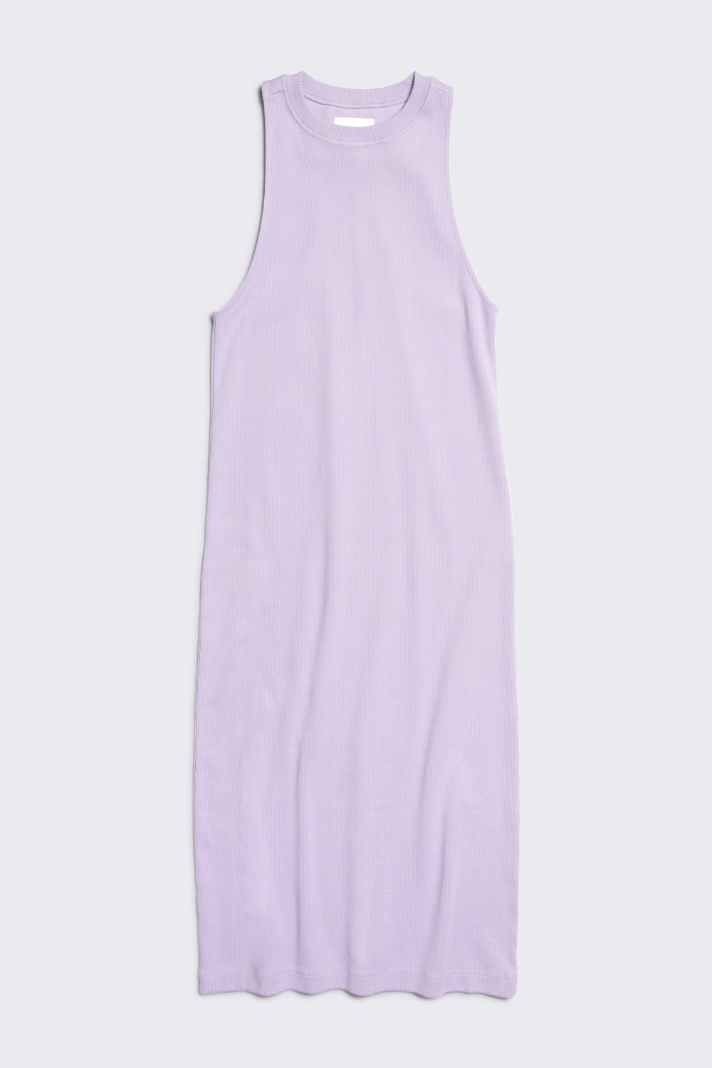 All-Gender Racerback Ribbed Midi Dress in Digital Lavender