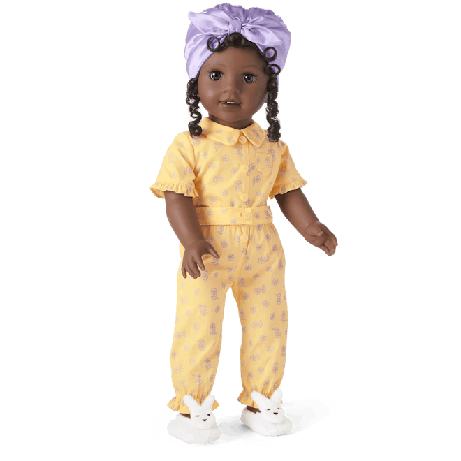 Claudie' Yellow Bloom Pajamas for 18-inch Dolls