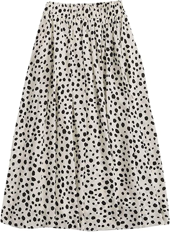 Milumia High-Waisted Flowy Midi Skirt