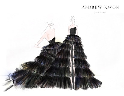 a sketch from Andrew Kwon’s Spring/Summer 2023 collection