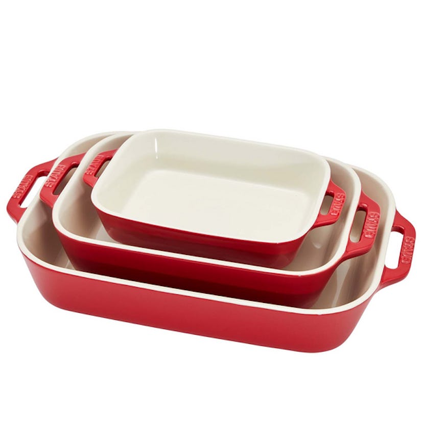 Set of three Staub baking pans, a Labor Day sale find