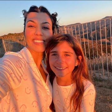 Kourtney Kardashian and her daughter Penelope Disick. Kourt is catching heat for letting Penelope po...