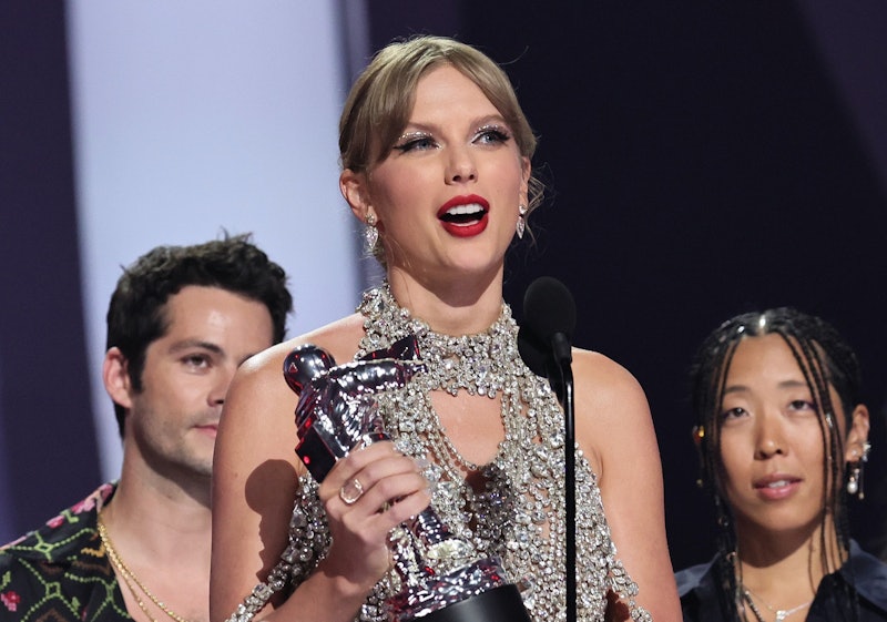 Taylor Swift Will Release A New Album In October, She Confirmed At The 2022 VMAs. Photo via Getty Im...