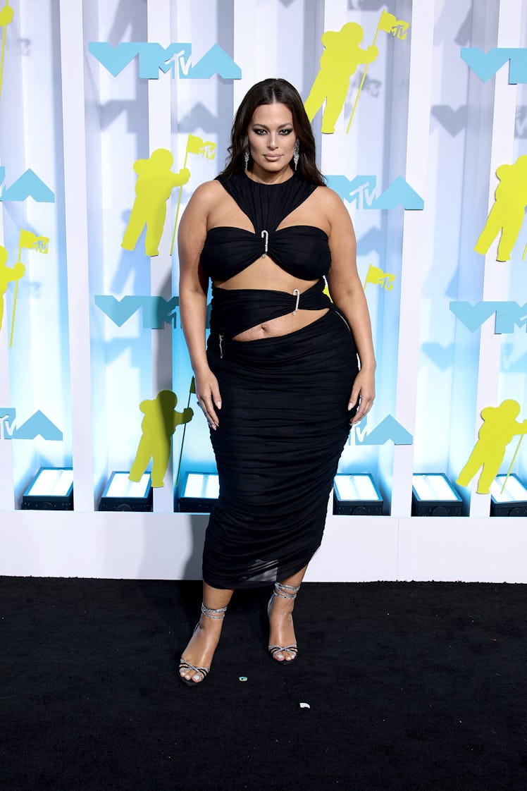 Ashley Graham attends the 2022 MTV VMAs at Prudential Center on August 28, 2022 in Newark, New Jerse...