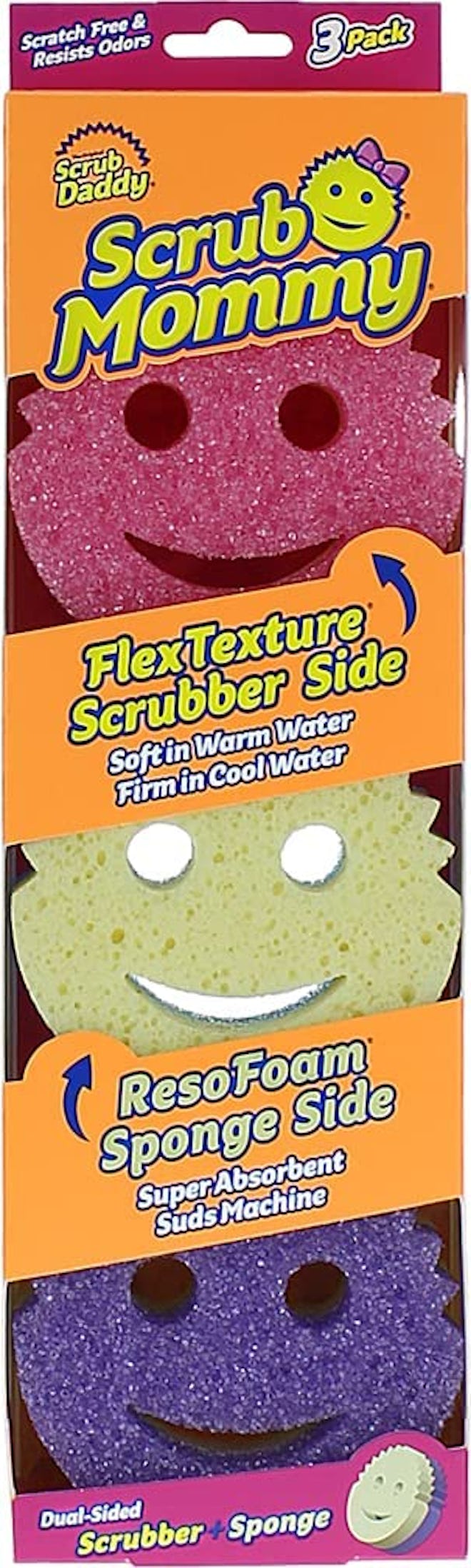 Scrub Daddy Dual-Sided Sponge Scrubber (3-Pack)