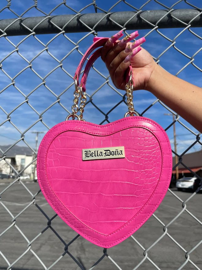 heart handbag bella dona