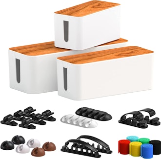 Cable Garden Cable Management Boxes (3-Pack)
