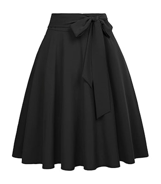 Belle Poque High Waist A-Line Midi Skirt