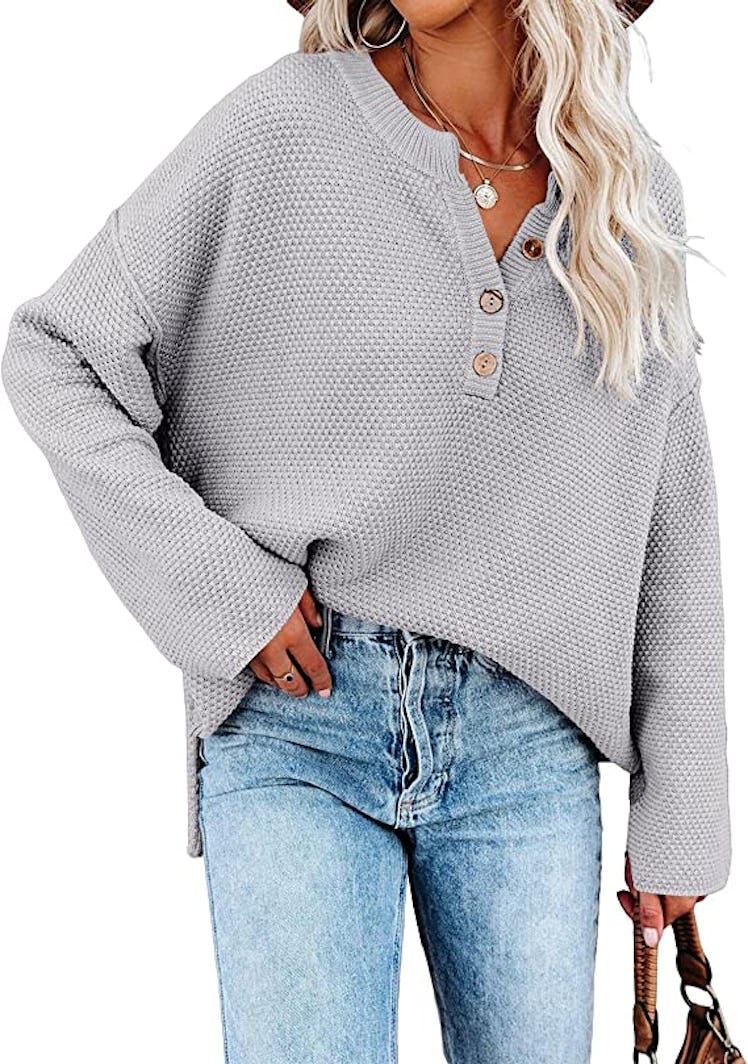 Saodimallsu Oversized Long Sleeve Knit Jumper