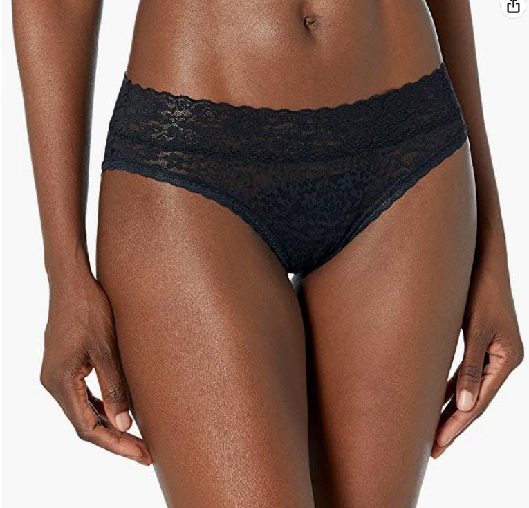 Amazon Essentials Cotton &amp; Lace Midi Brief Underwear (4-Pack)