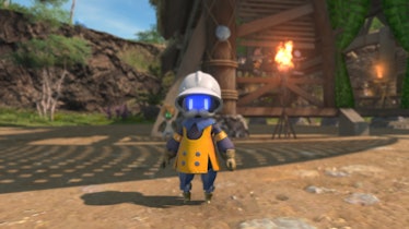 A minion standing in a field in FFXIV Island Sanctuary