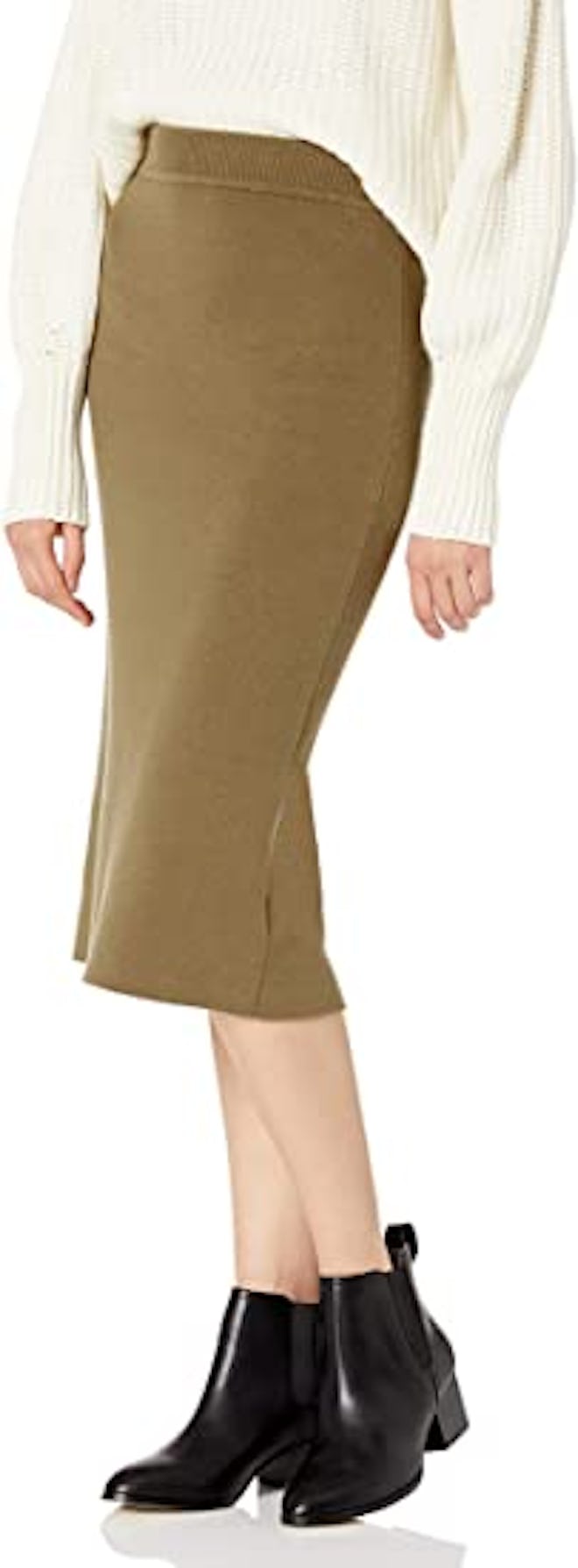 The Drop’s option is one of the best pencil skirts with its knit material and midi-length hem.