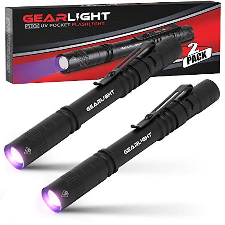 GearLight UV Black Light Flashlights (2-Pack)
