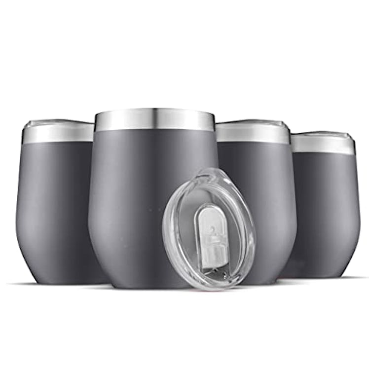 FineDine Triple-Insulated Wine Tumblers (4-Pack) 