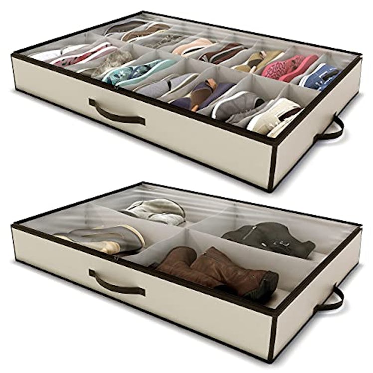 Woffit Under-Bed Shoe Storage Organizers (Set of 2)