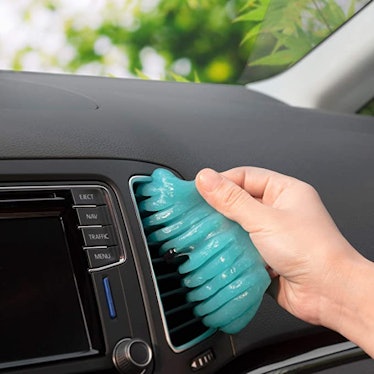 This car gel is one of the car organization hacks that'll make your car look cleaner on the inside. 