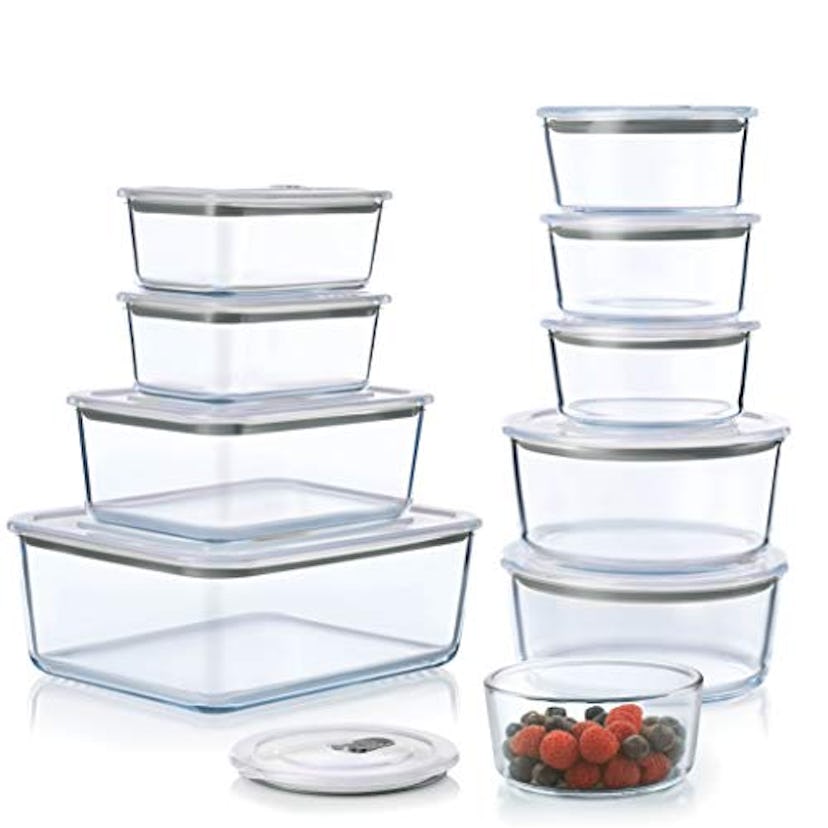 FineDine Superior Glass Food Storage Containers Set (20-Piece)