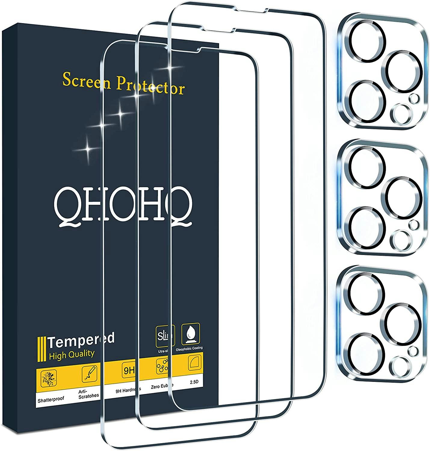 3-pack iPhone screen and camera protectors from QHOHQ