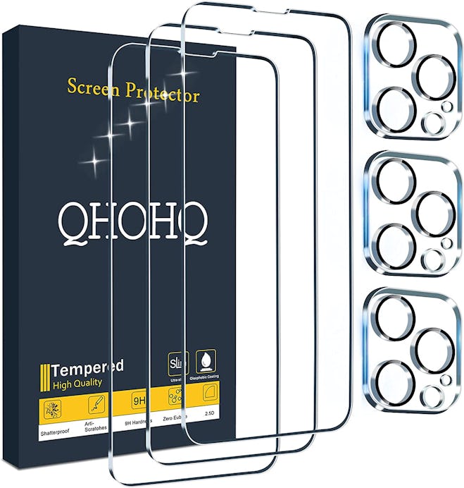 3-pack iPhone screen and camera protectors from QHOHQ