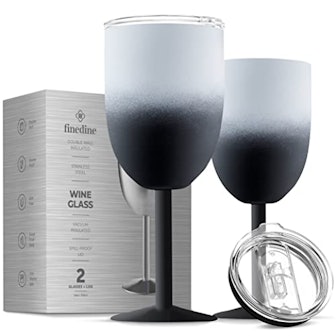 FineDine Insulated Unbreakable Wine Glasses (Set of 2)