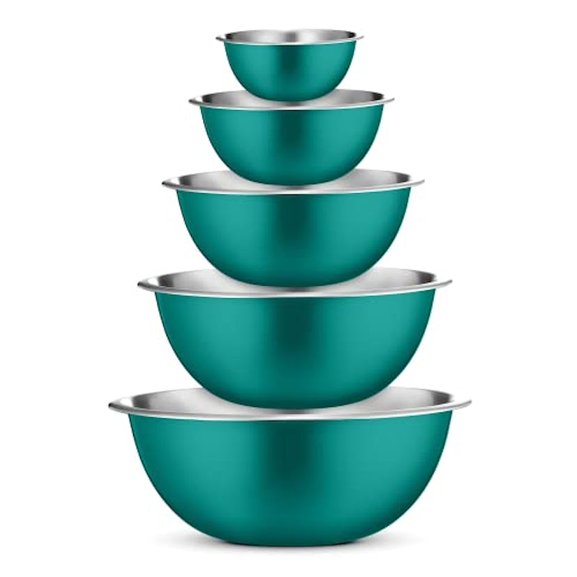 FineDine Stainless Steel Mixing Bowls (5-Pack)