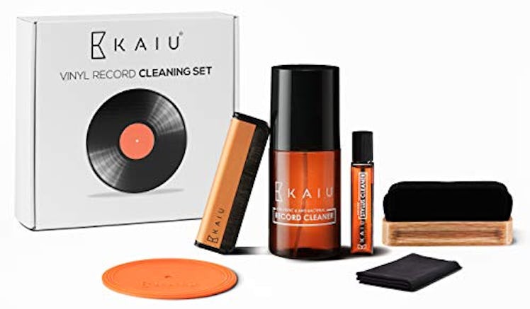 KAIU Vinyl Record Cleaner - LP Discwasher Kit w/Solution, Anti-Static Carbon & Velvet Brush, Protect...