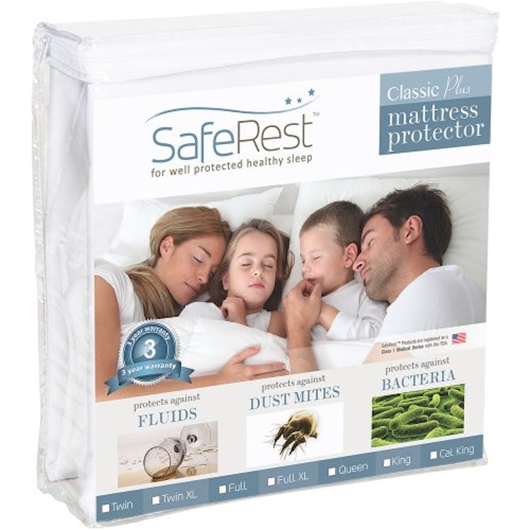 SafeRest Classic Plus 100% Waterproof Mattress Protector 