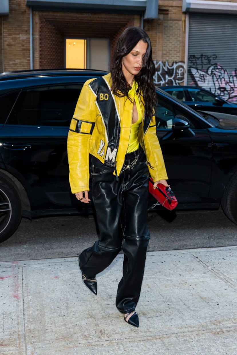 Bella Hadid's flowing waves.