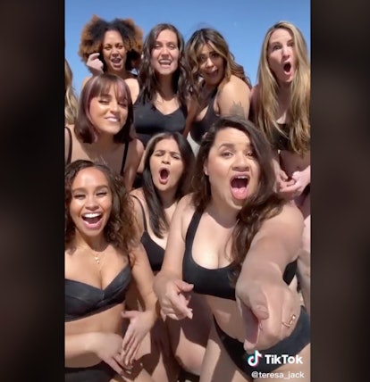 The cheering girls POV TikTok duet is a fun idea to try.