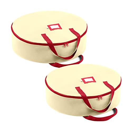 ZOBER Premium Non Woven Christmas Wreath Storage Bag