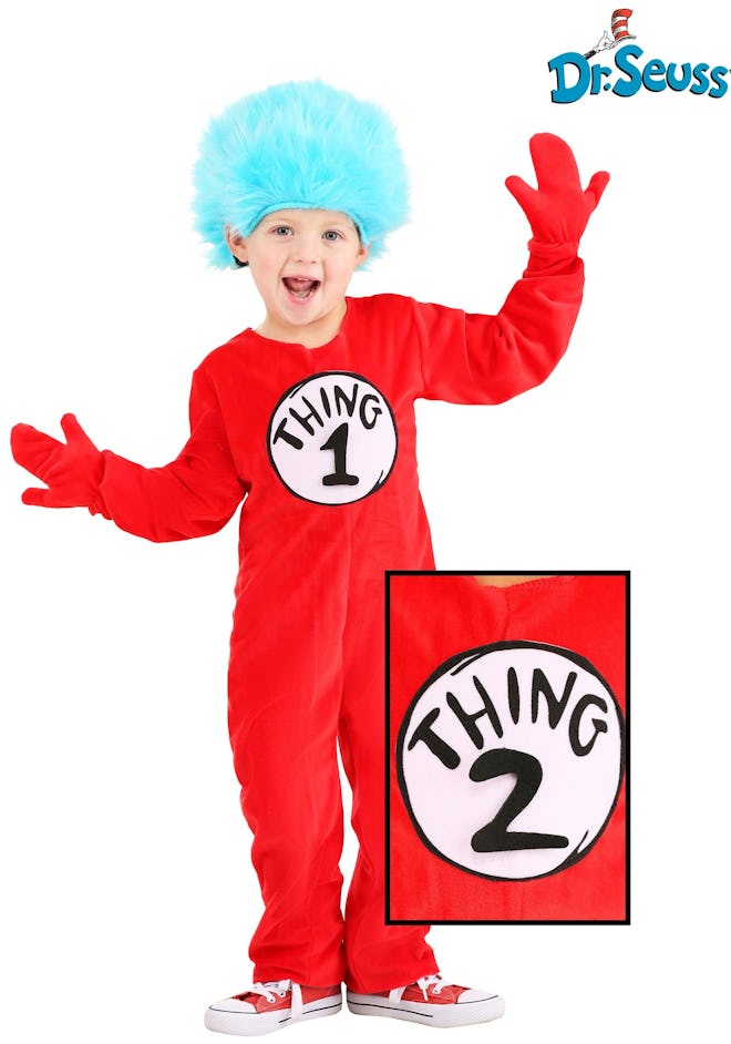 thing one and thing two is a cute halloween costume for mom and son