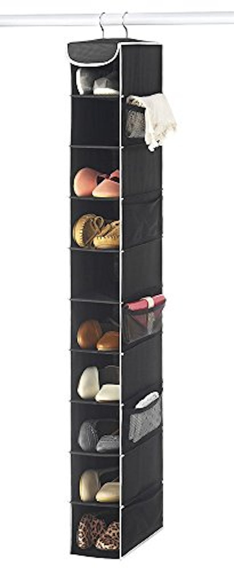 ZOBER 10-Shelf Hanging Shoe Organizer 