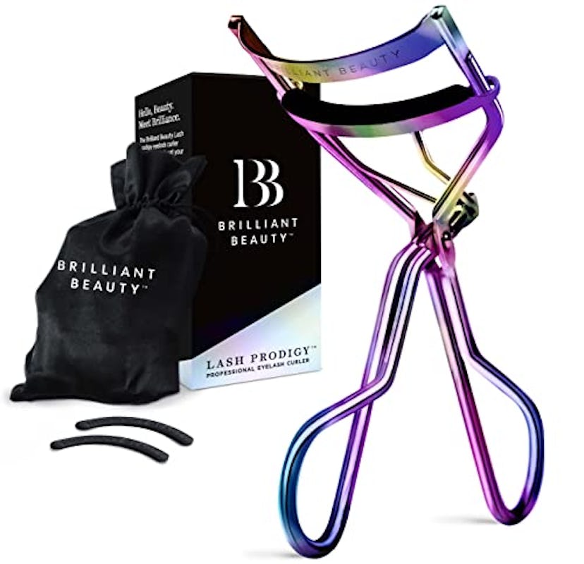 Brilliant Beauty Eyelash Curler with Satin Bag & Refill Pads