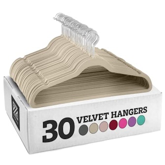 Zober Nonslip Velvet Hangers (30-Pack)