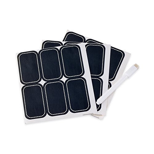 Unique Chalkboard Labels for Mason Jars- 18pc Rectangle Label Set - Medium Size Stickers (2.8”*1.6”)&hellip;