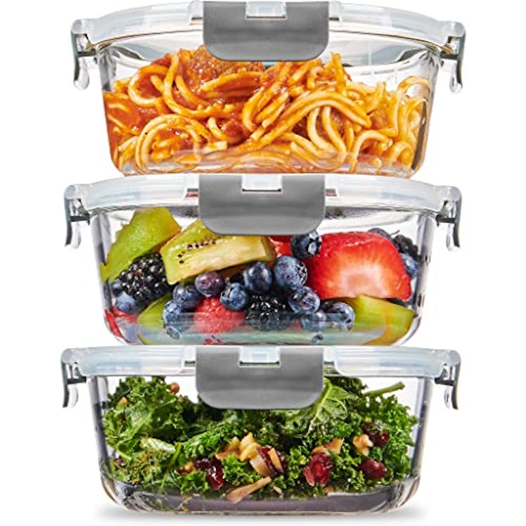 FineDine 6-Piece Glass Food Storage Containers Set (32 Oz.)